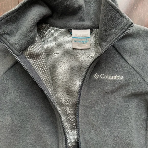 Columbia Kids Interchange Omni-Heat Jacket, Size M, Gray, Fleece, Full Zip - Picture 3 of 7